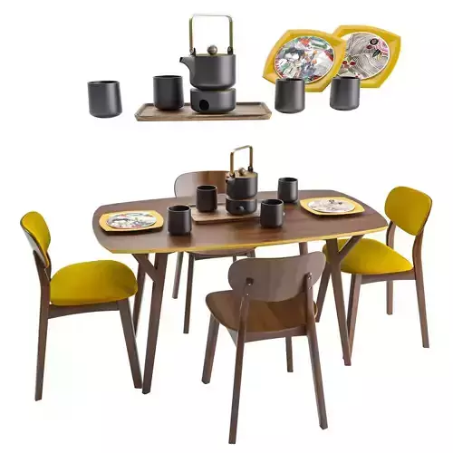 Proso Dining group set 3D model