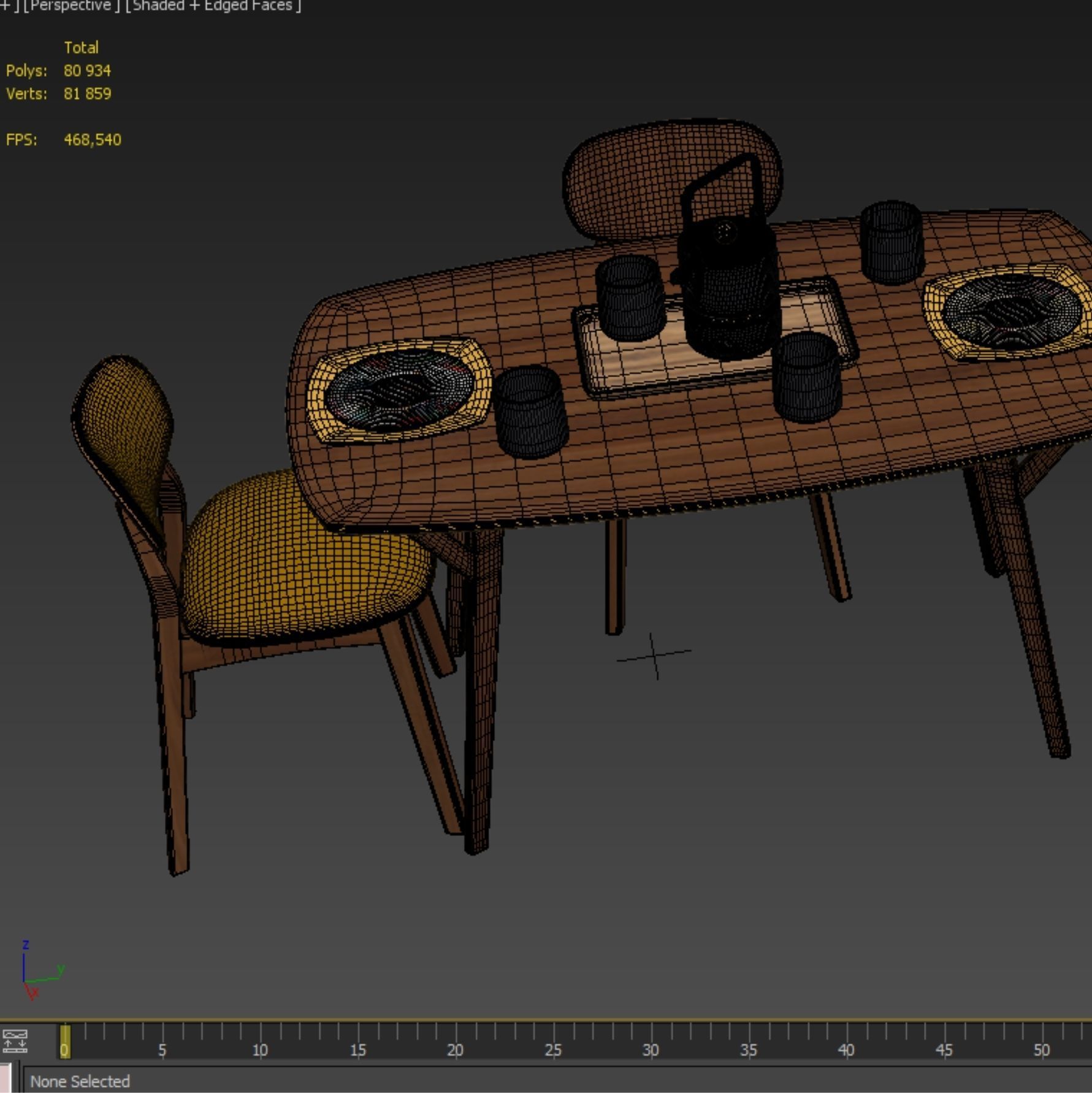 Proso Dining group set 3D model_4