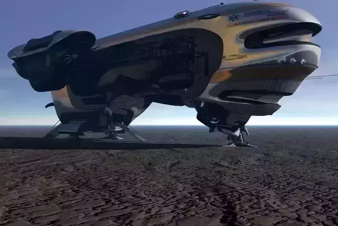 Colonial Emergency Medical Transport 3D model Colonial Emergency Medical Transport 3D model