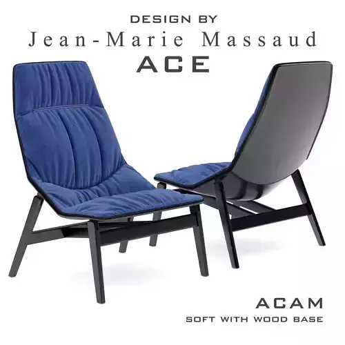 Ace armchair 2 Low-poly 3D model