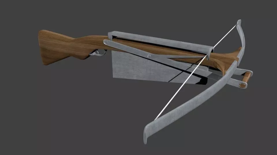CrossBow Low-poly 3D model_0