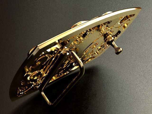 Royal Lily Belt Buckle 3D print model_7