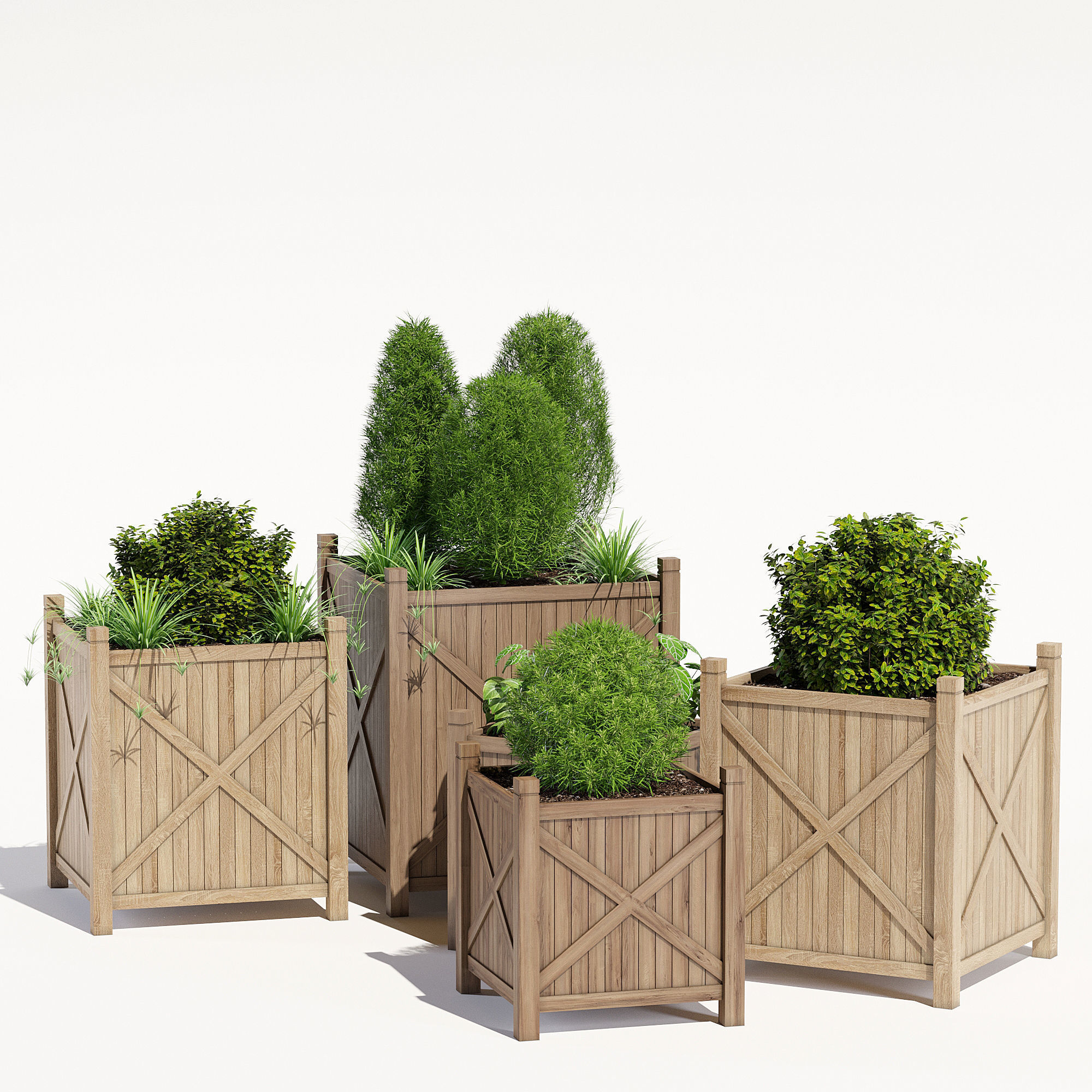 Porth cube planter 3D model_1