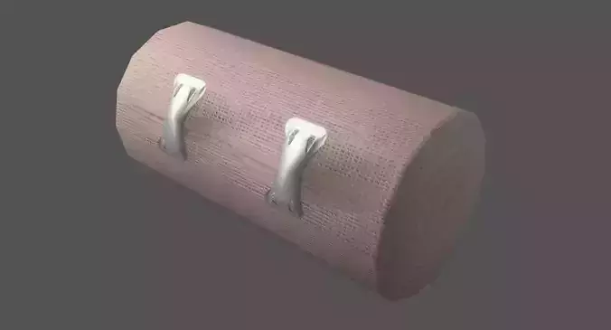 Elastic Bandage Clips Middle Beige Low-poly 3D model