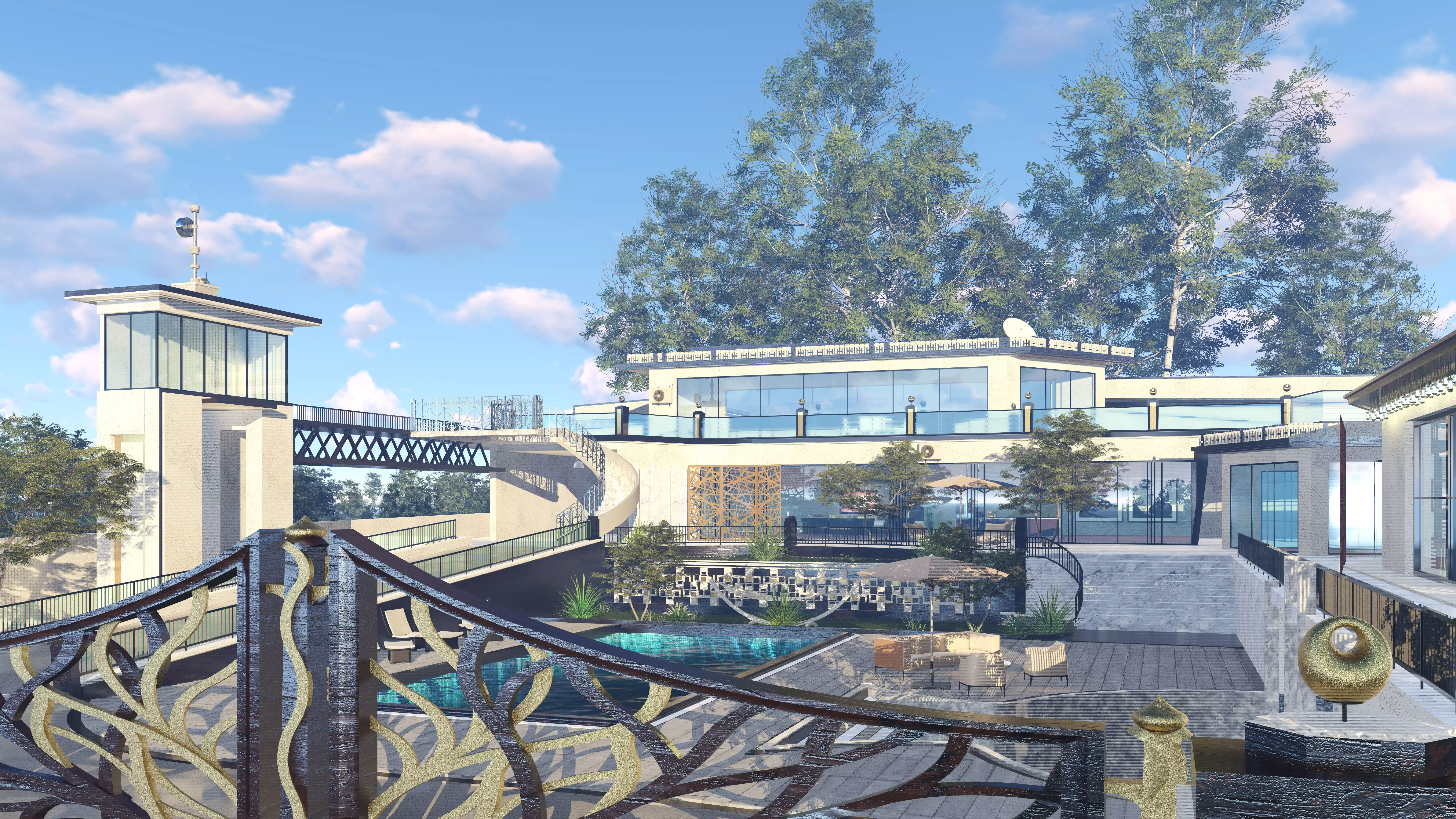 Game and Architectural Villa 3 3D model