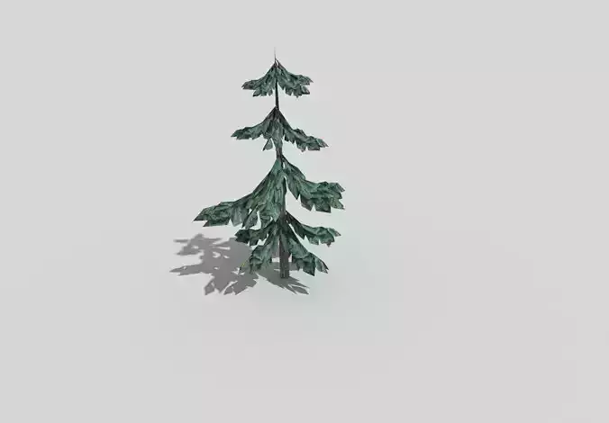 low poly pine tree 2