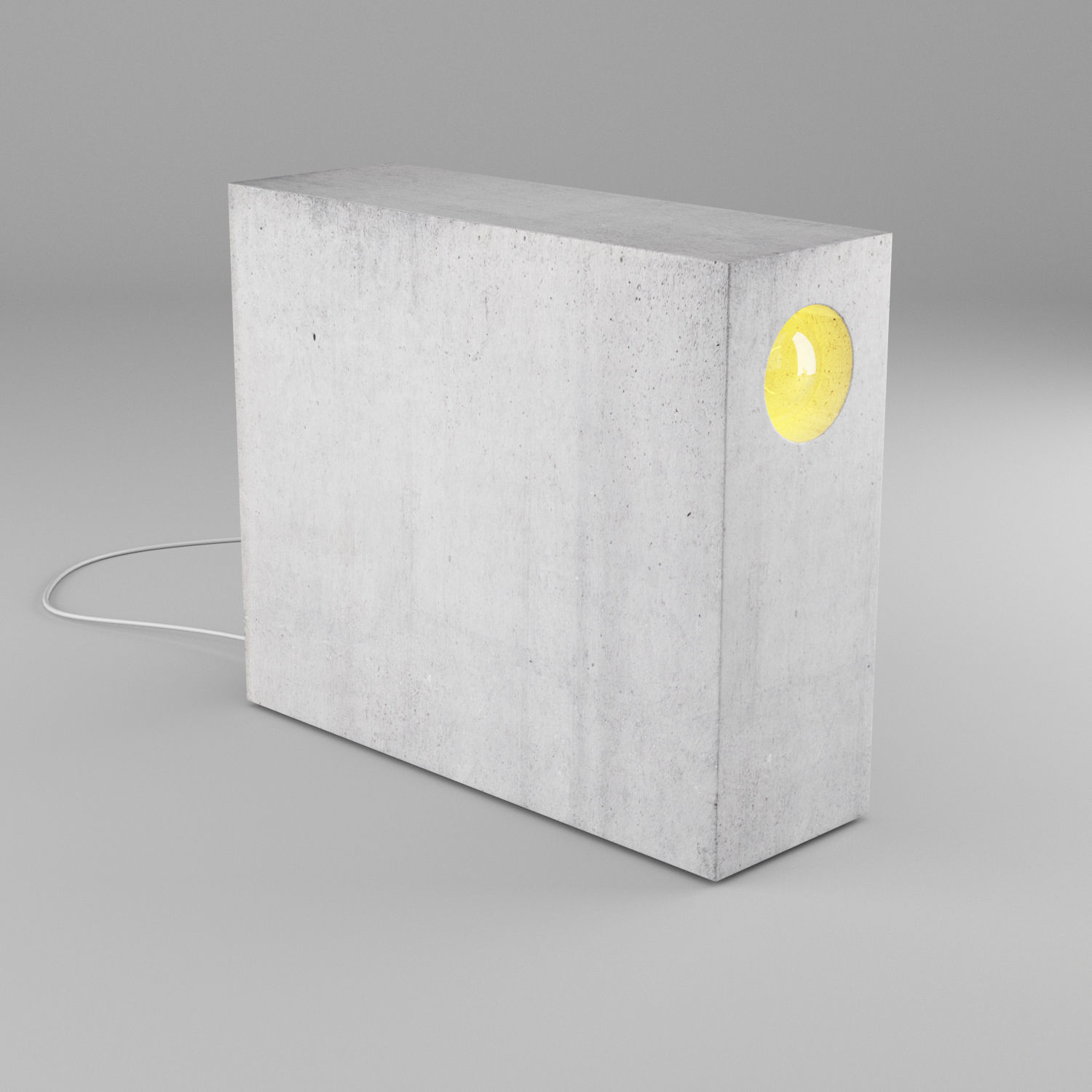 Concrete table light 2 3D model_2