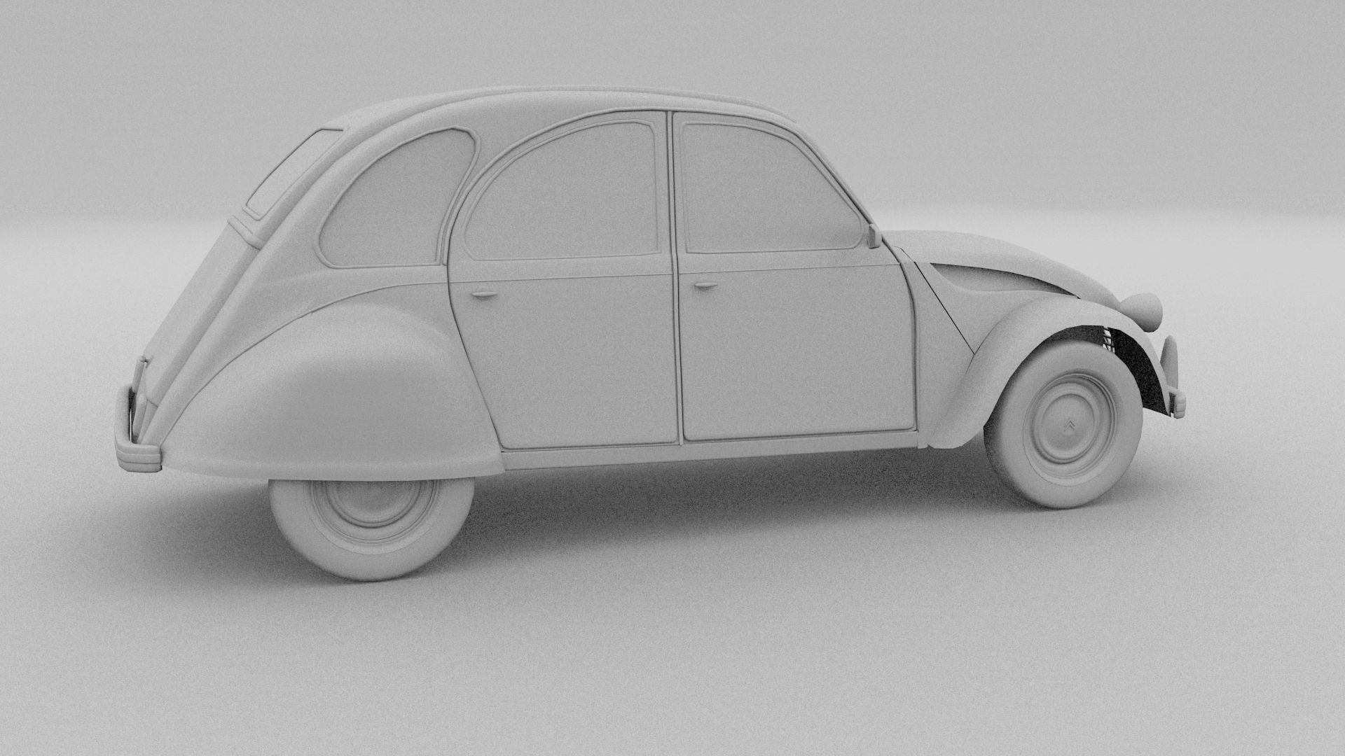 Citroen 2CV Low-poly 3D model_21