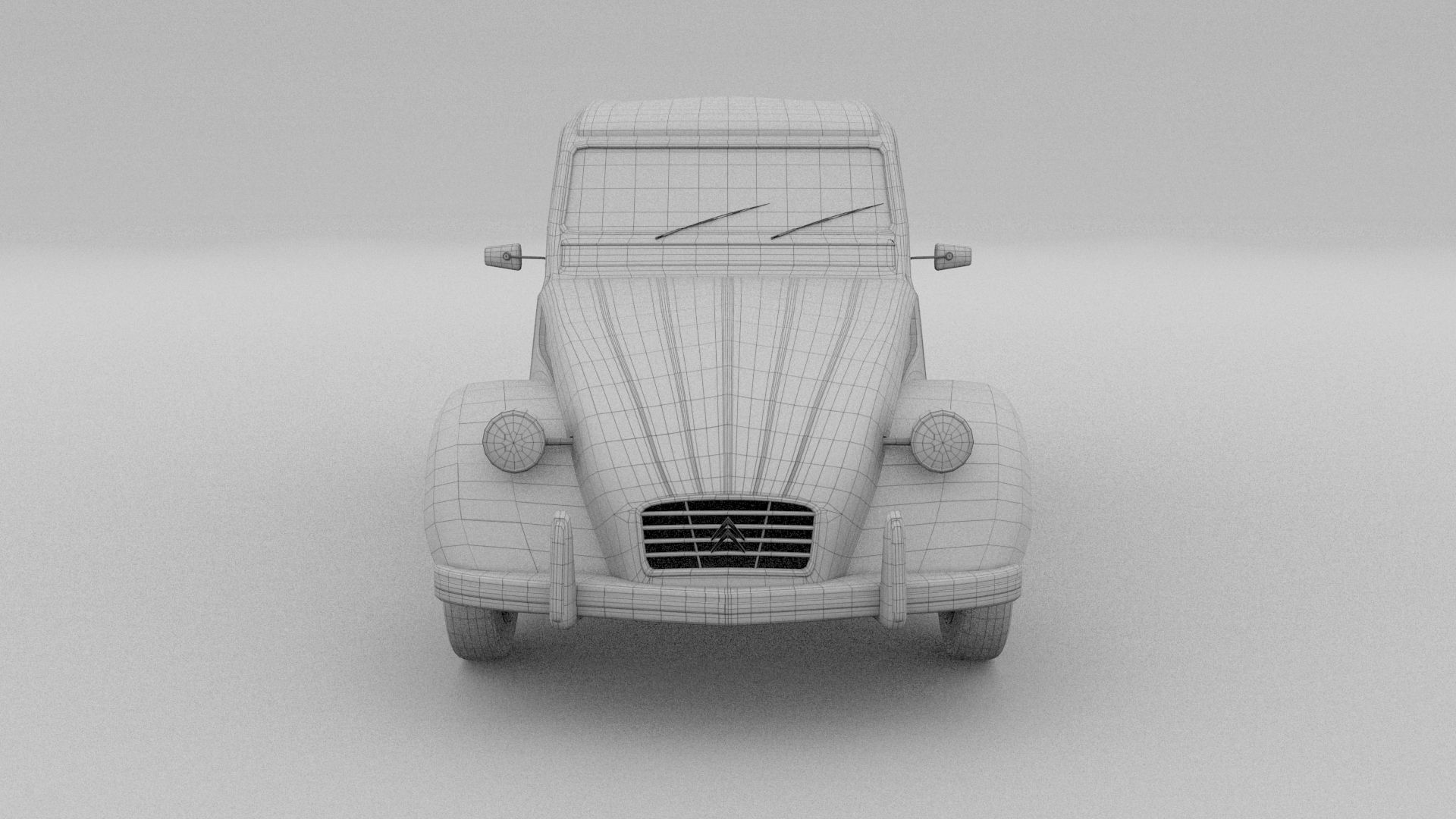 Citroen 2CV Low-poly 3D model_25
