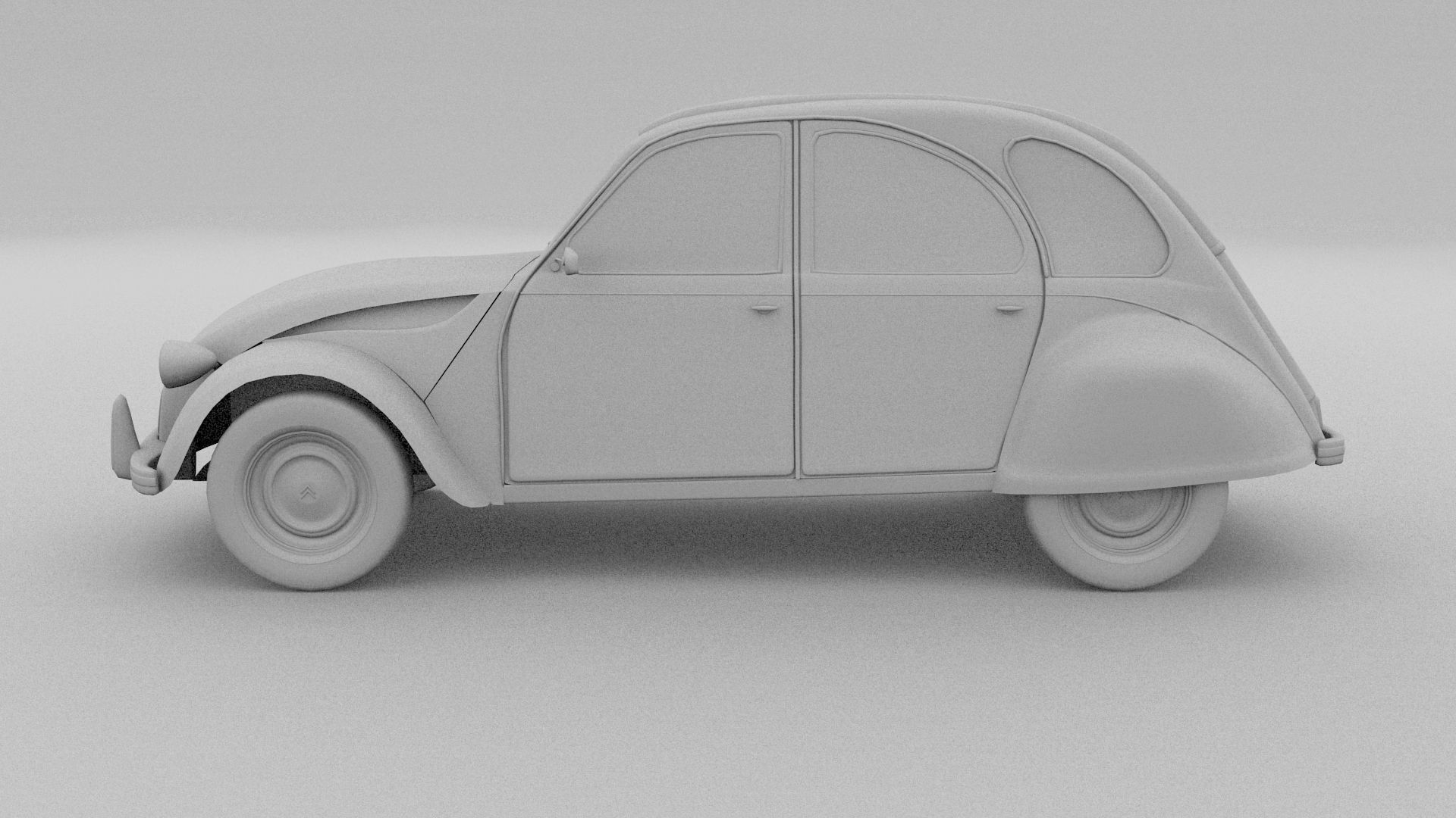 Citroen 2CV Low-poly 3D model_22