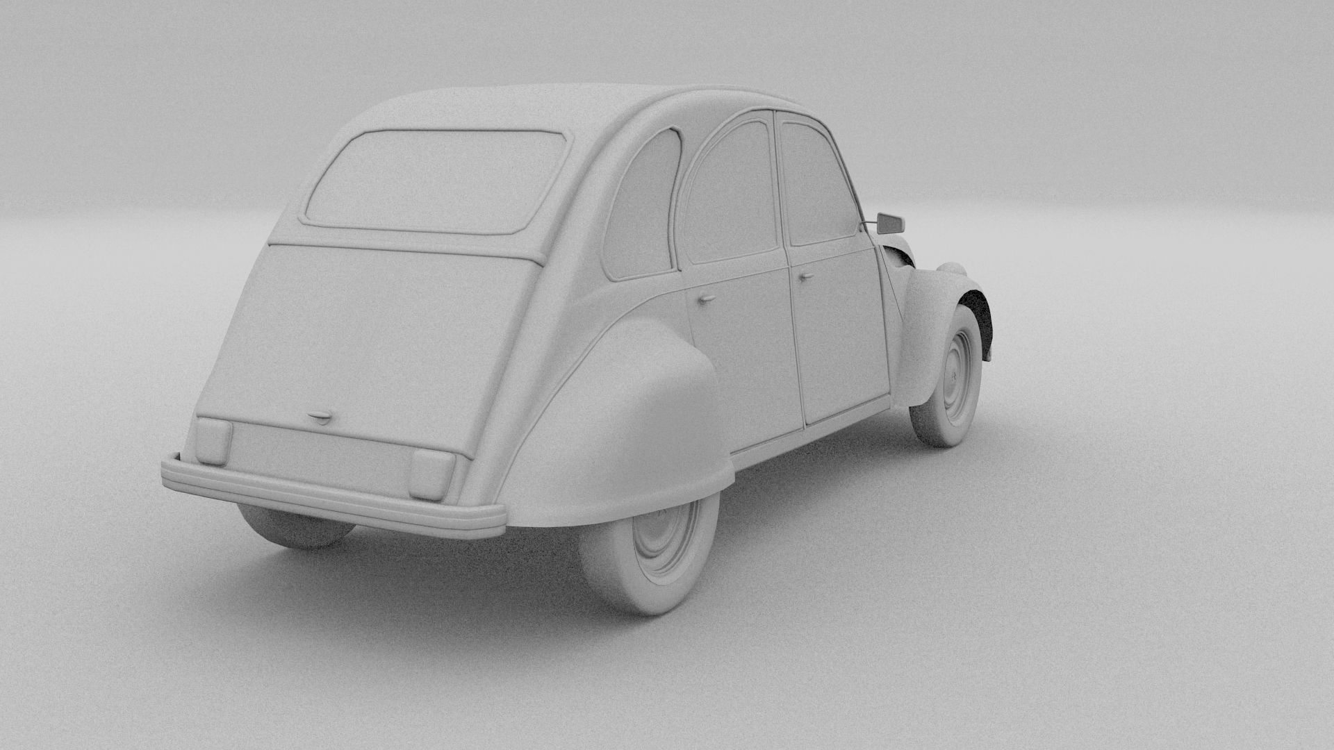 Citroen 2CV Low-poly 3D model_28