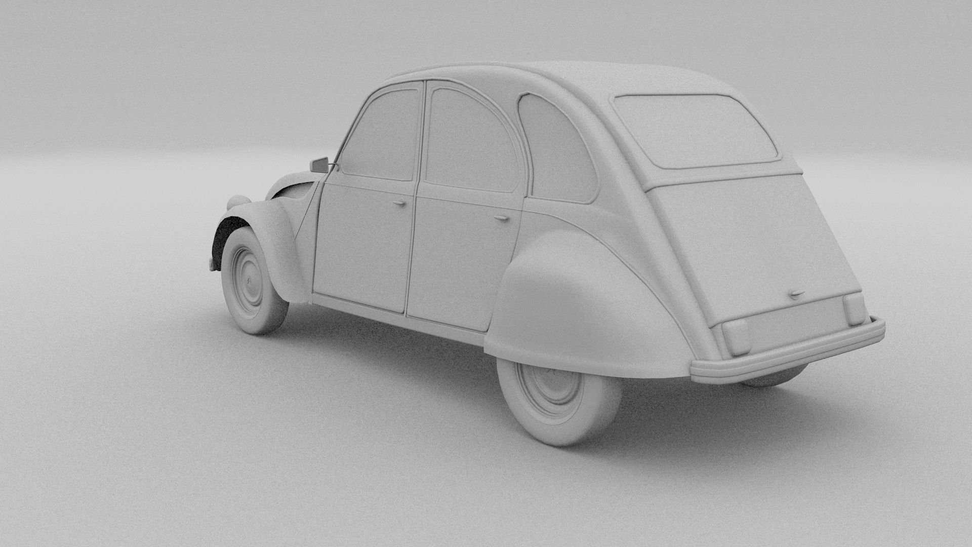 Citroen 2CV Low-poly 3D model_20