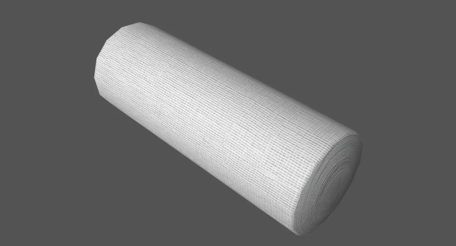 Gauze Bandage Roll Low-poly 3D model_0