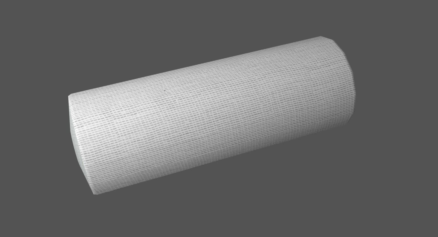 Gauze Bandage Roll Low-poly 3D model_1
