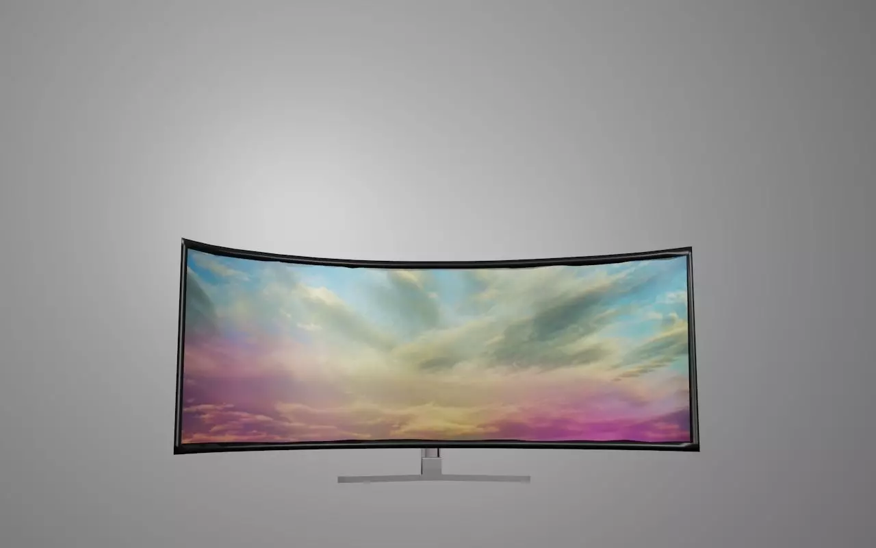 Curved TV 3D model_0