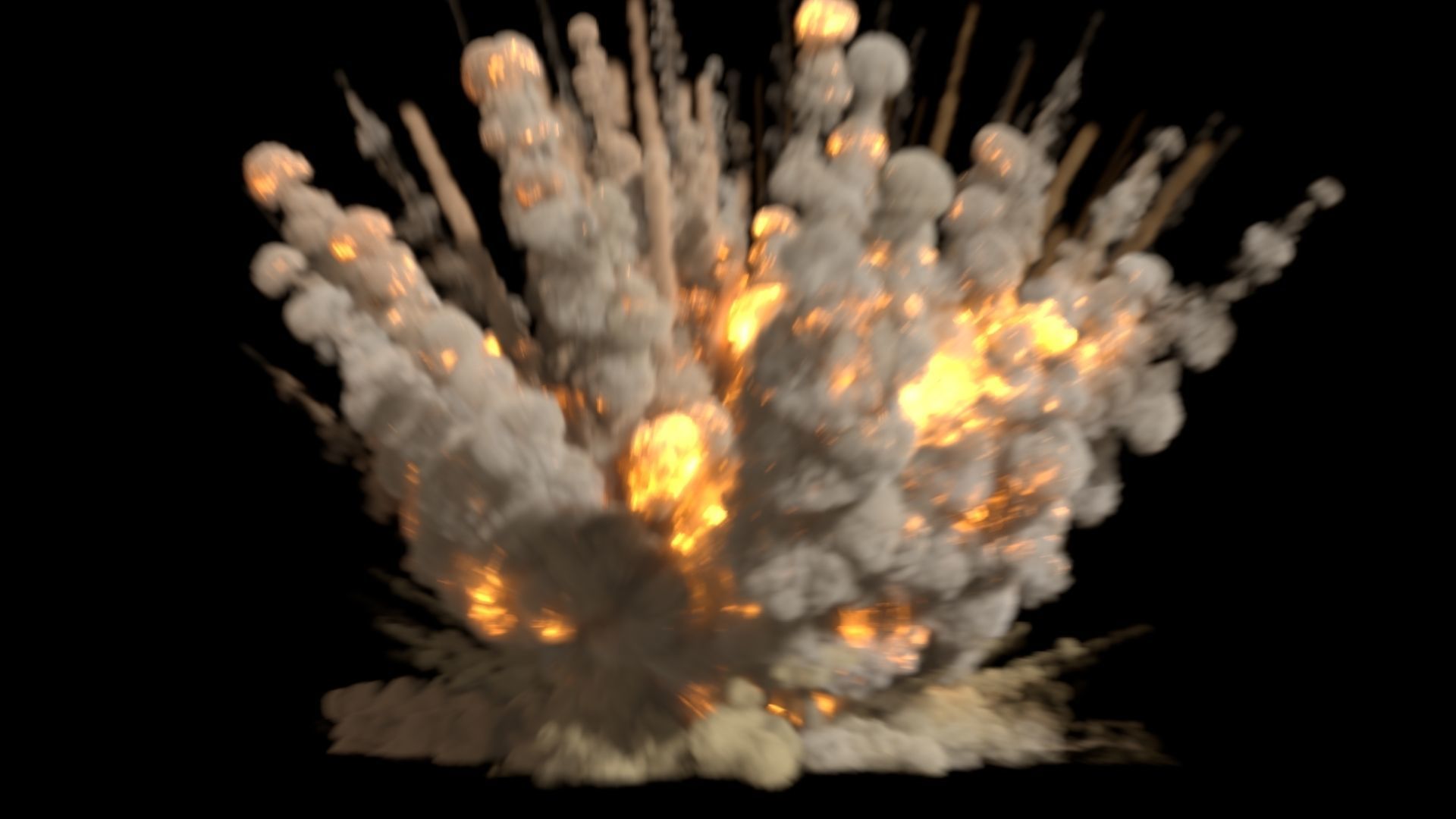 Dust explosion with PhoenixFD 3D model_2