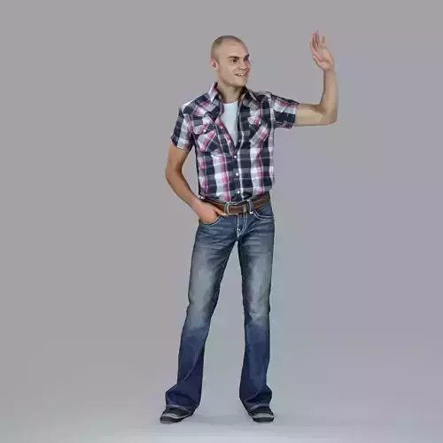 Ready-Posed 3D Casual Humans MeMsS003HD2