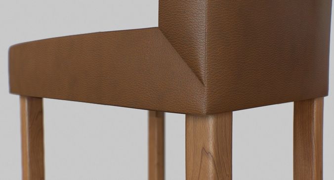 Leather Chair 3D model 2