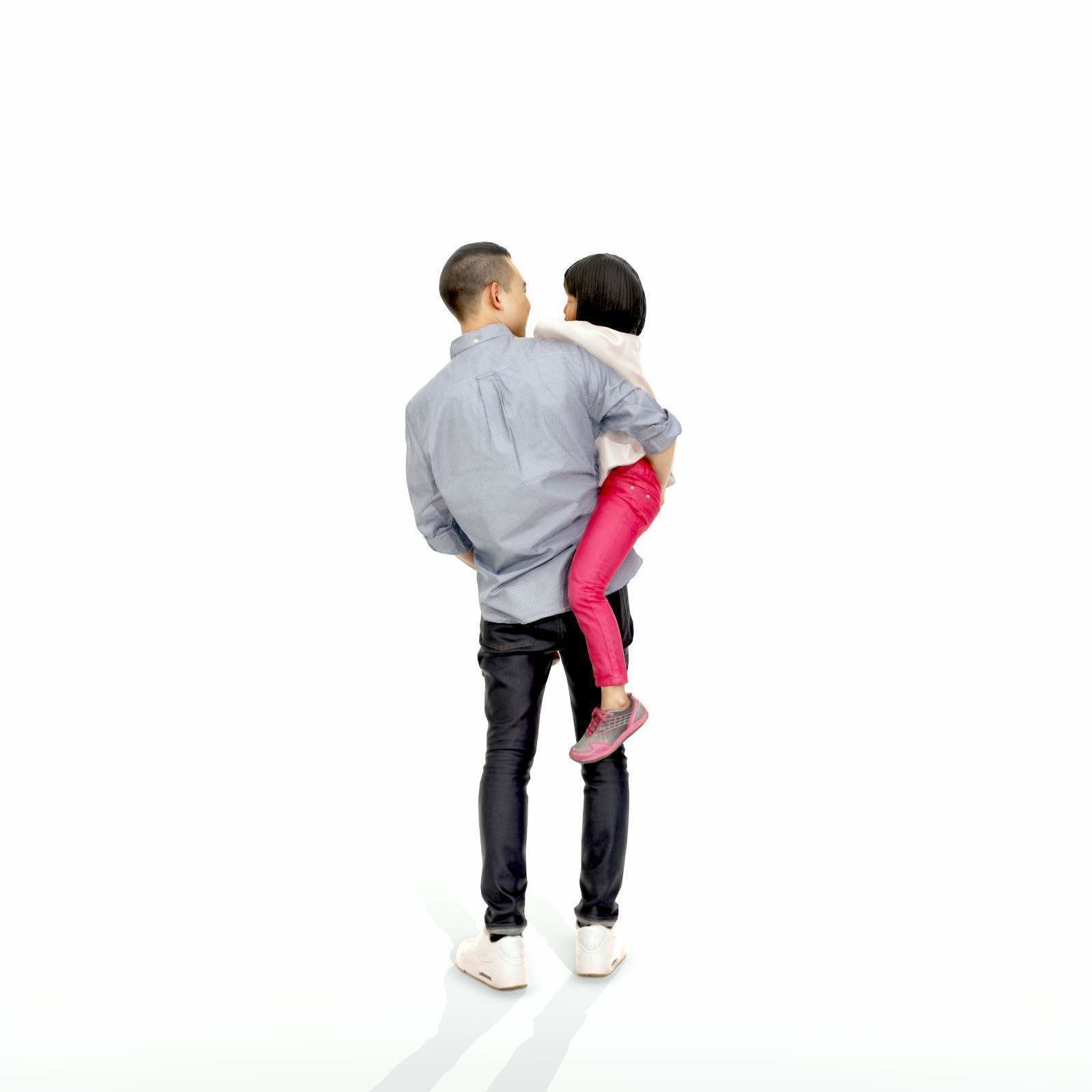 Ready-Posed 3D Parents with Kids MeMsS029HD2 3D model_5