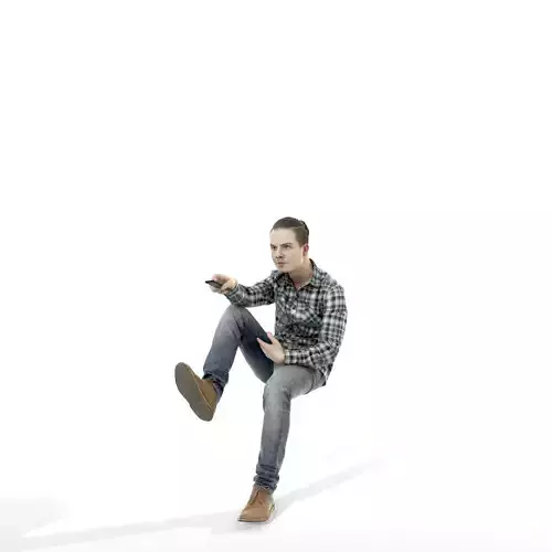 Ready-Posed 3D Cheering Happy Humans MeMsS022HD2