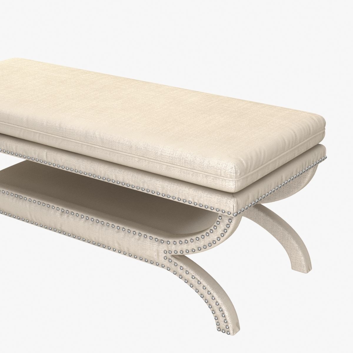 Coaster Fine Furniture fully upholstered bench 3D model_4