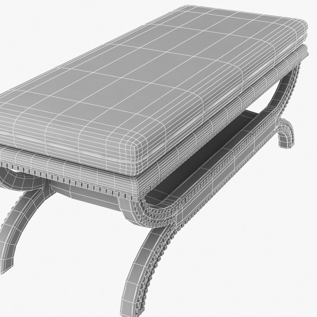 Coaster Fine Furniture fully upholstered bench 3D model_5