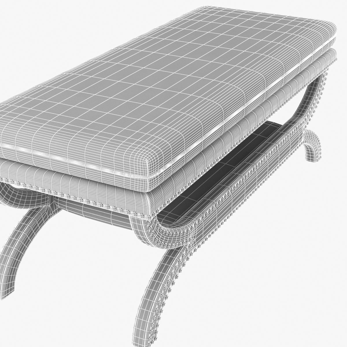 Coaster Fine Furniture fully upholstered bench 3D model_8