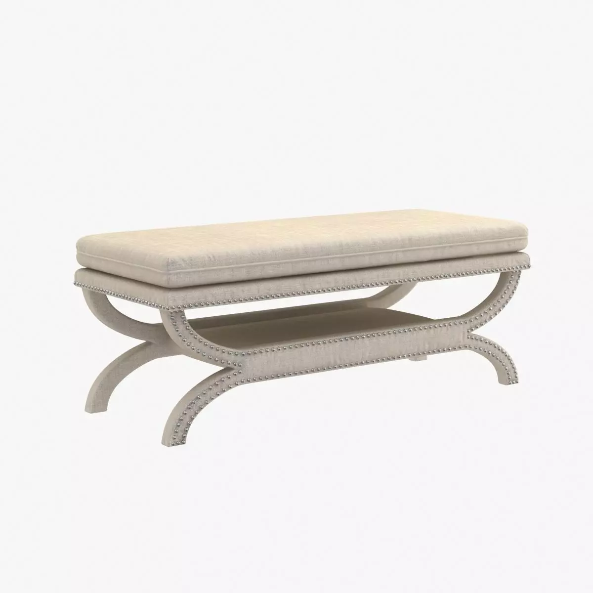 Coaster Fine Furniture fully upholstered bench 3D model_0