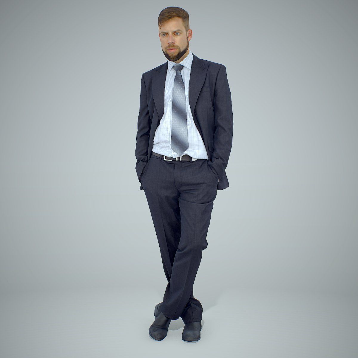 Ready-Posed 3D Casual Business Humans MeMsS021HD2 3D model_5
