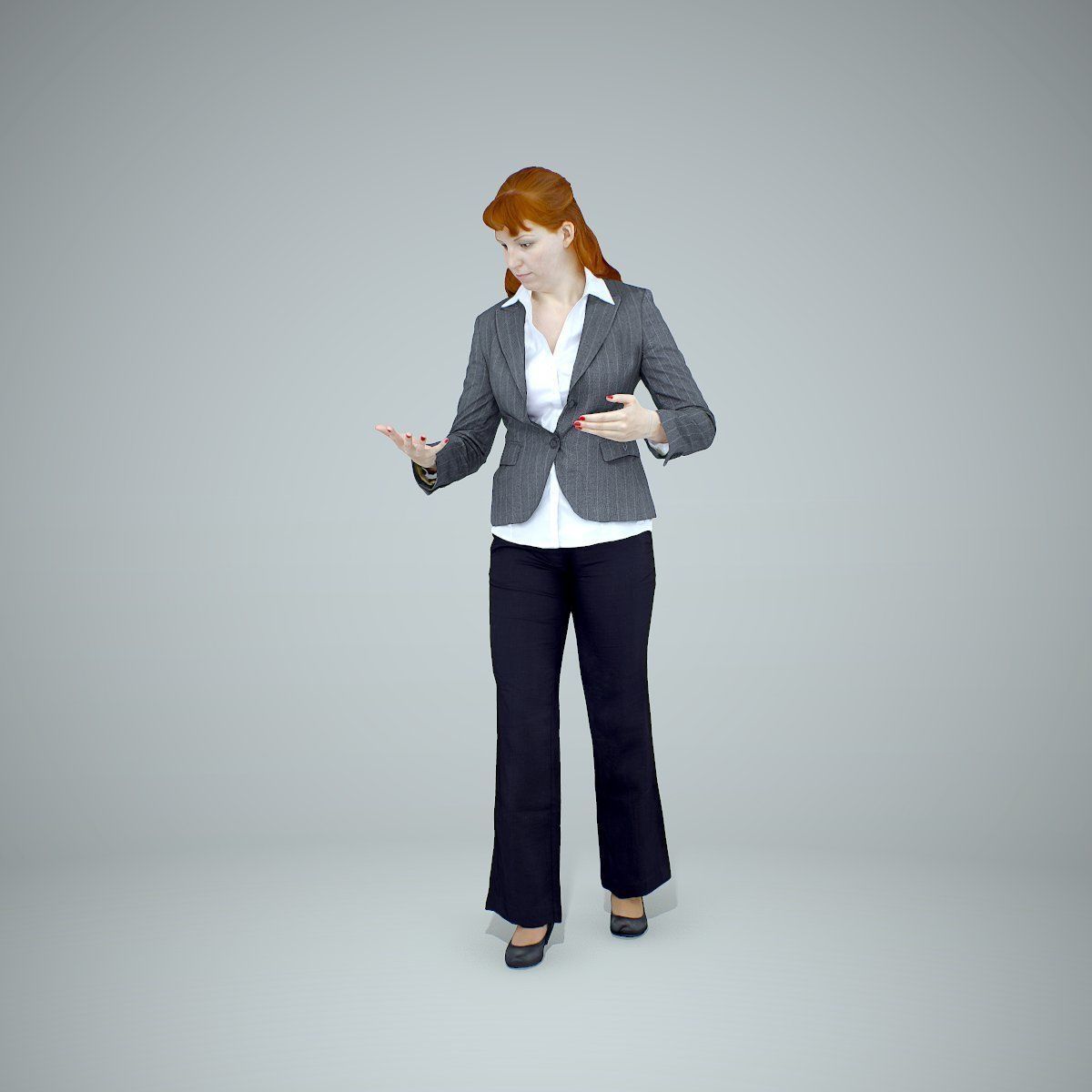 Ready-Posed 3D Casual Business Humans MeMsS021HD2 3D model_9