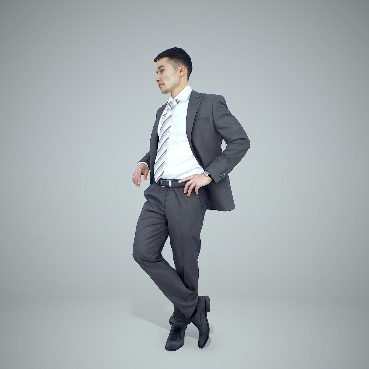 Ready-Posed 3D Casual Business Humans MeMsS021HD2 3D model_2