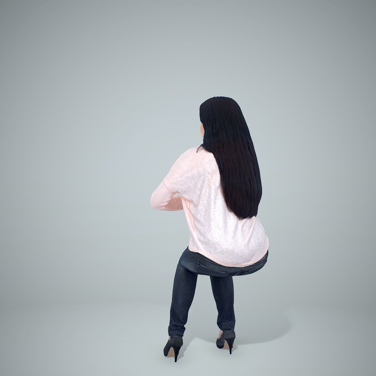 Ready-Posed 3D Humans at Restaurant MeMsS018HD2 3D model_18