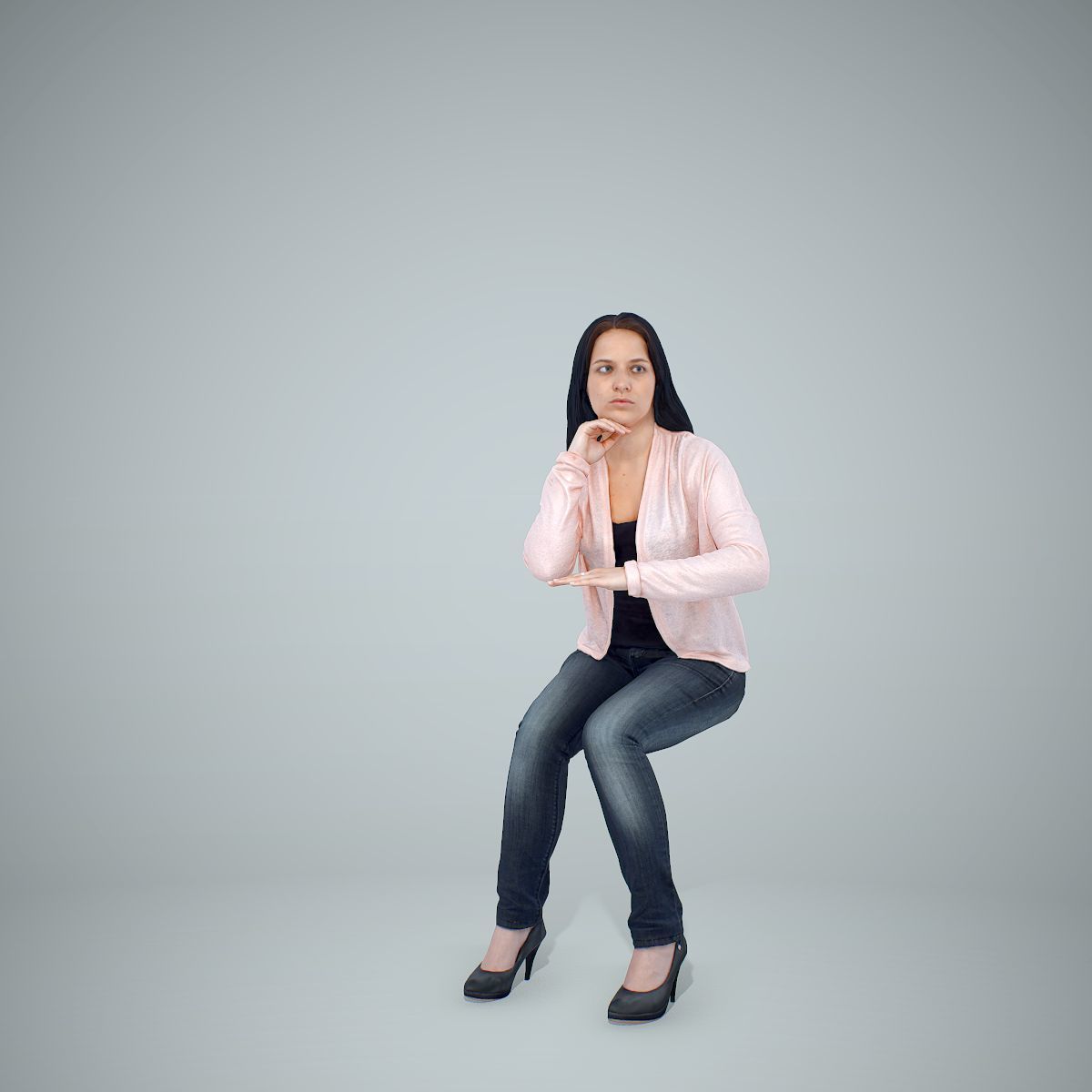 Ready-Posed 3D Humans at Restaurant MeMsS018HD2 3D model_4