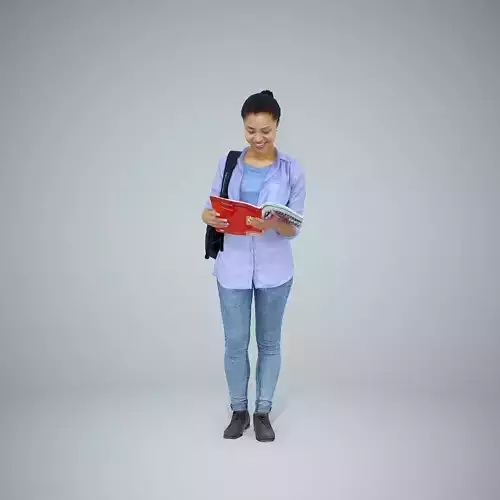 Ready-Posed 3D Students at University MeMsS017HD2