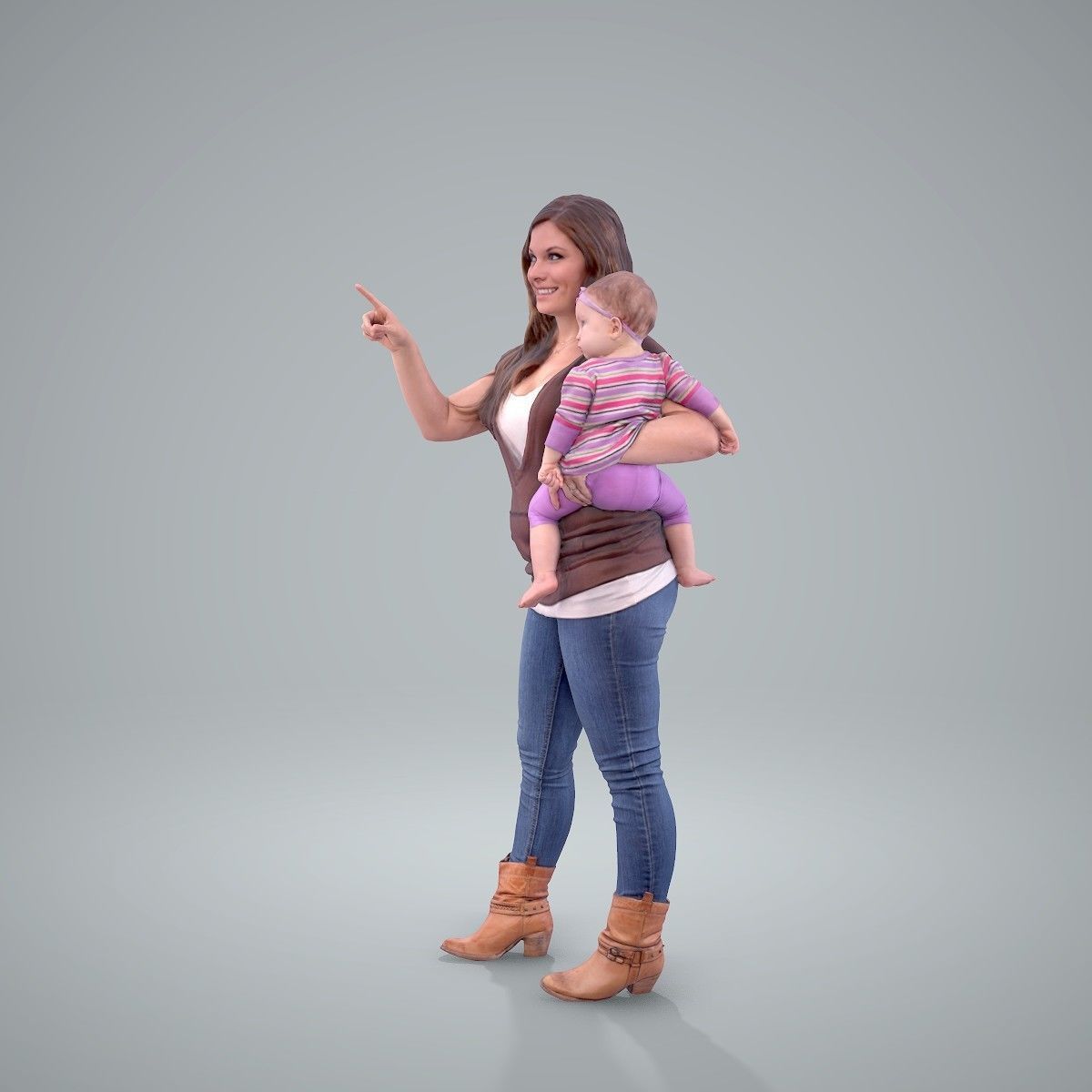 Ready-Posed 3D Family Humans MeMsS011HD2 3D model_3