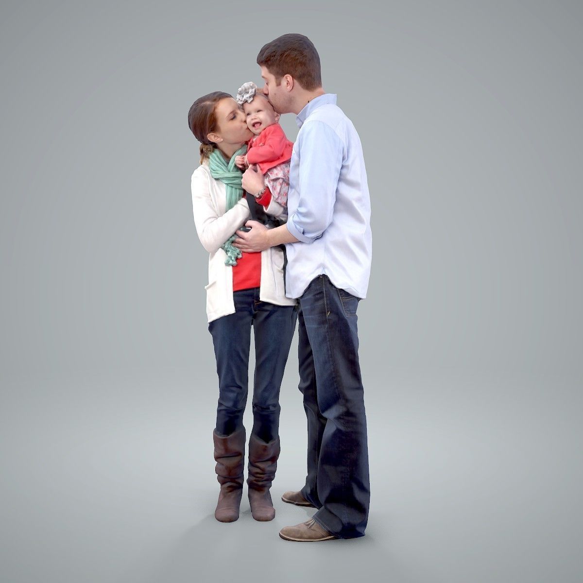 Ready-Posed 3D Family Humans MeMsS011HD2 3D model_1