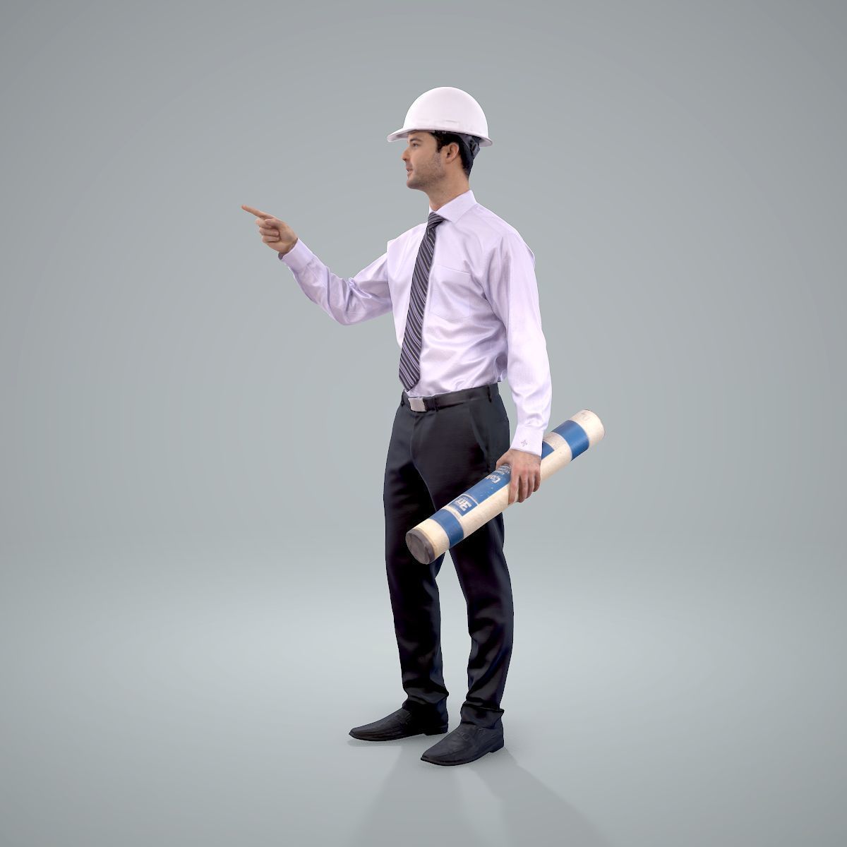 Ready-Posed 3D Uniformed Humans at Work MeMsS012HD2 3D model_1