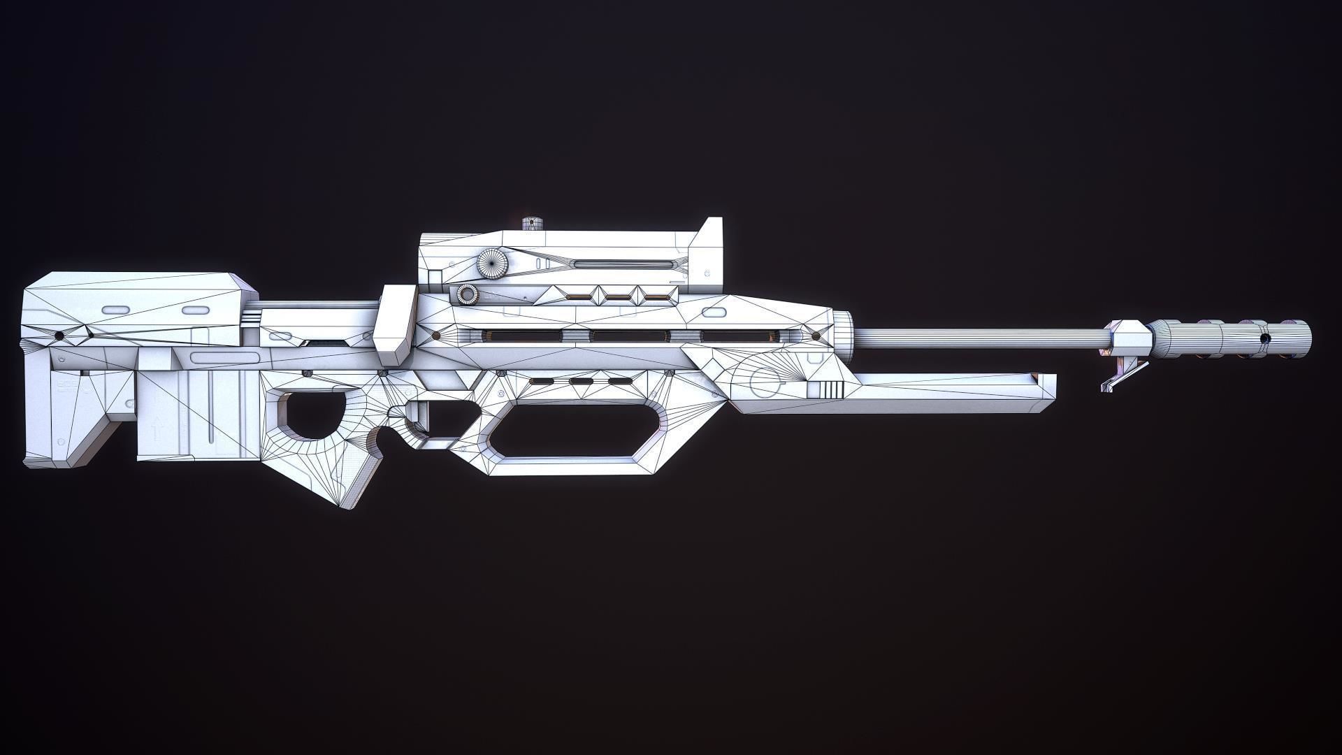 Riffle Precision 8O8 Low-poly 3D model_3