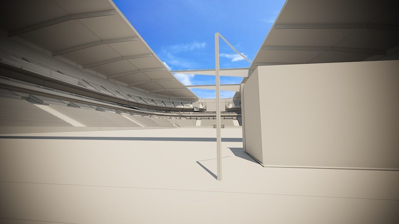 Football Soccer stadium game ready 3d model Low-poly 3D model_11