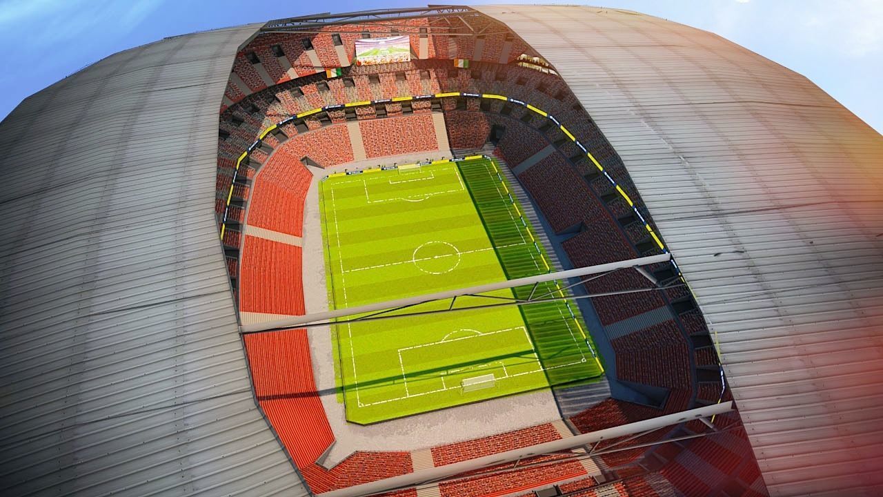 Football Soccer stadium game ready 3d model Low-poly 3D model_8
