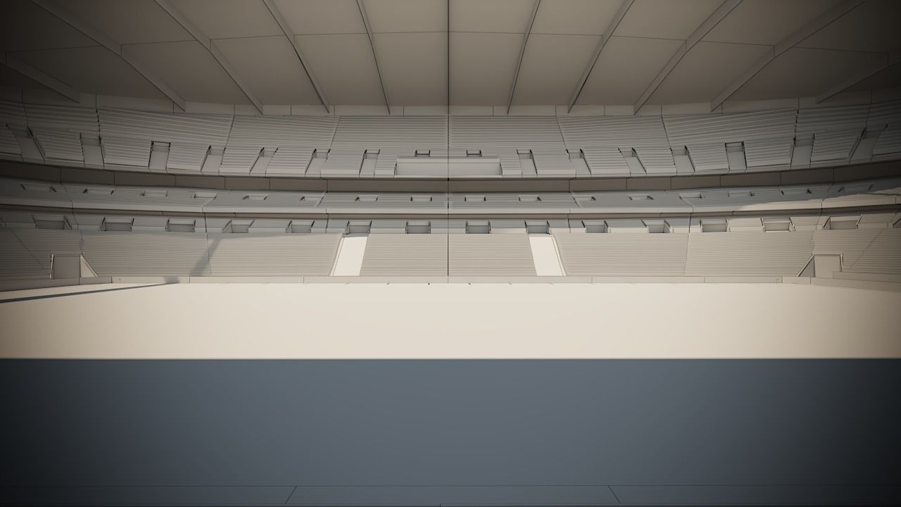 Football Soccer stadium game ready 3d model Low-poly 3D model_3