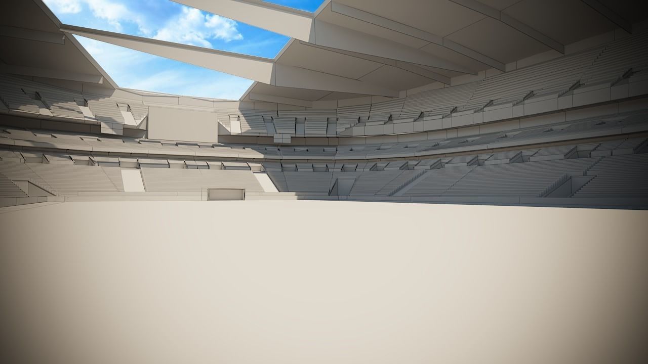 Football Soccer stadium game ready 3d model Low-poly 3D model_1