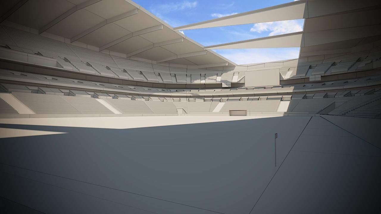 Football Soccer stadium game ready 3d model Low-poly 3D model_7