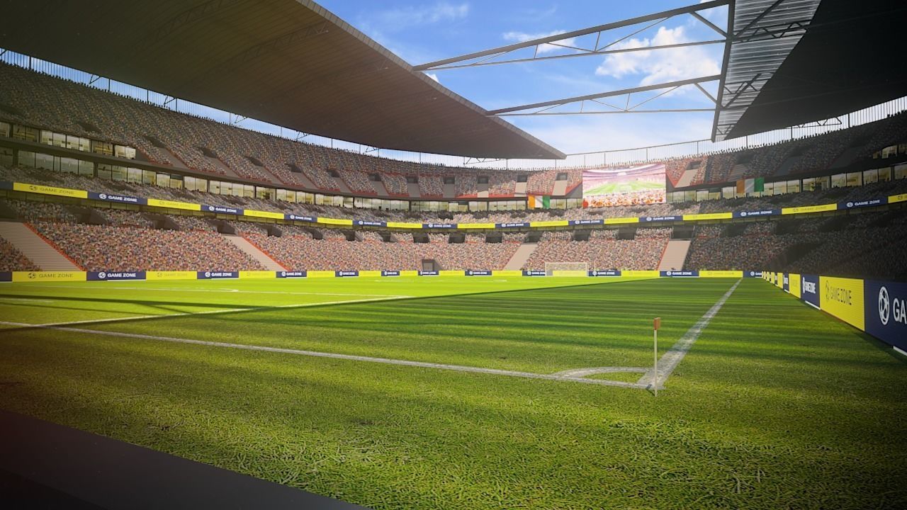 Football Soccer stadium game ready 3d model Low-poly 3D model_6