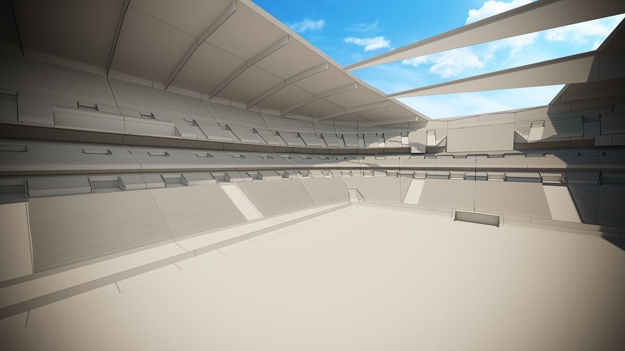 Football Soccer stadium game ready 3d model Low-poly 3D model_13