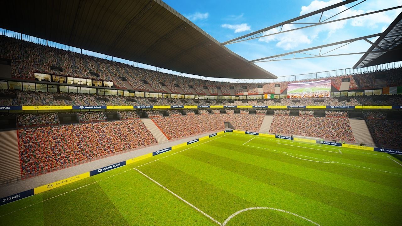 Football Soccer stadium game ready 3d model Low-poly 3D model_12