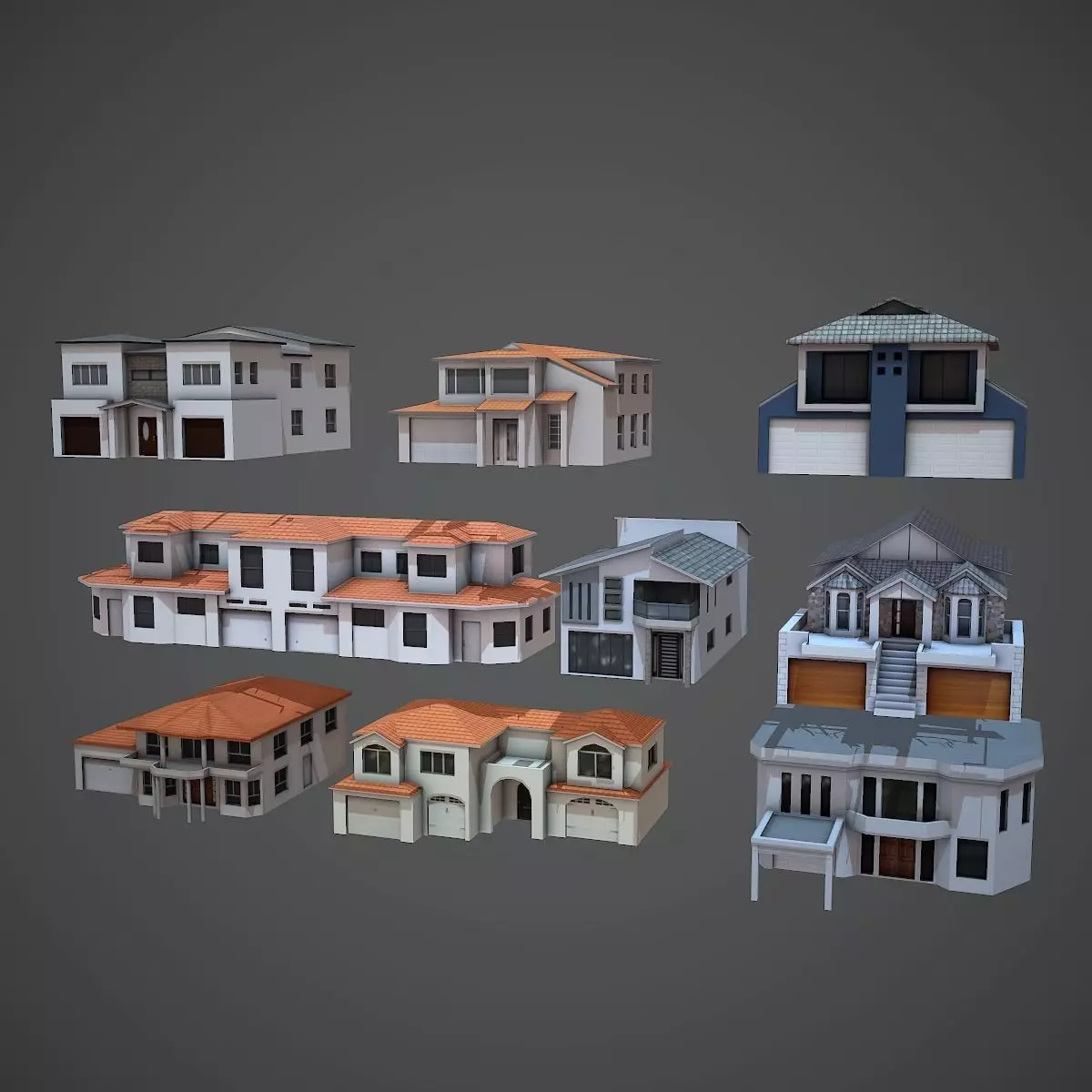 Australian Buildings Low-poly 3D model