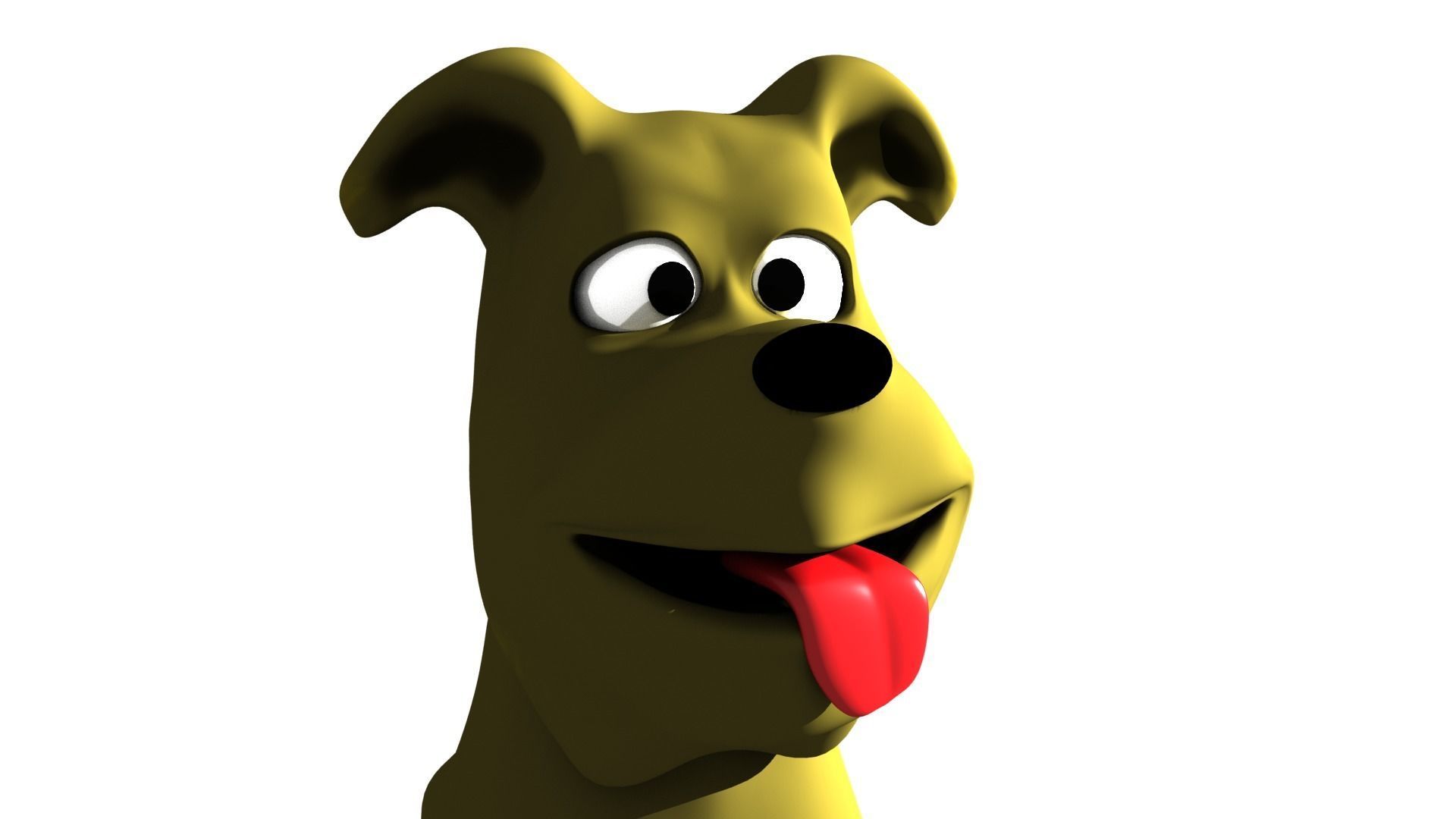 Dog Cartoon  - LOD Low-poly 3D model_9