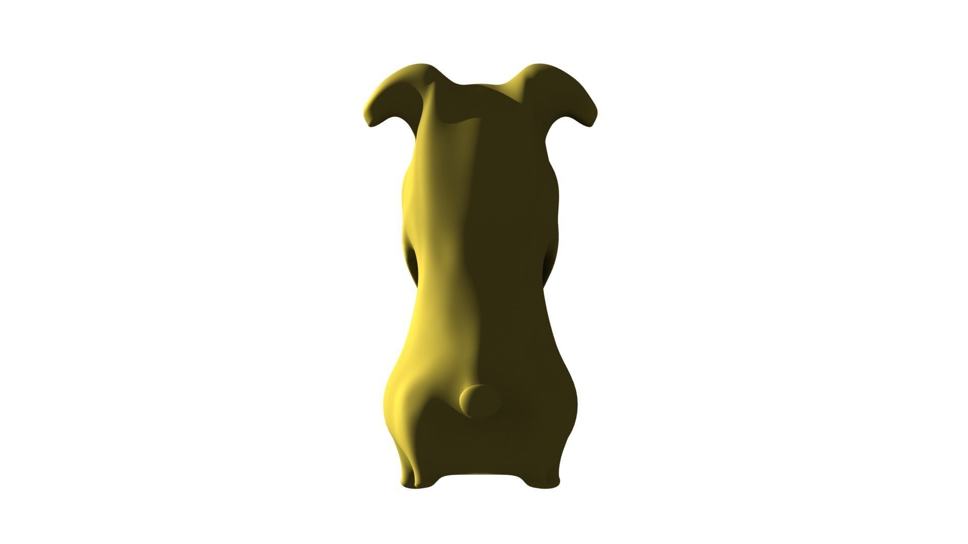 Dog Cartoon  - LOD Low-poly 3D model_4