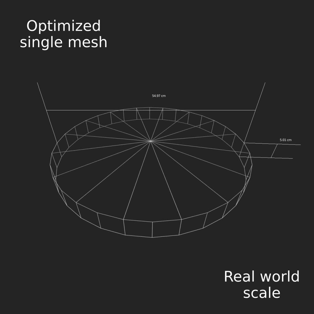 Sewer Lid - ductile iron - LOW Low-poly 3D model_1